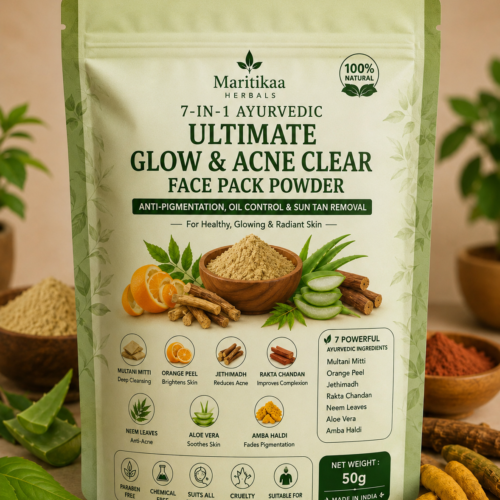 Maritikaa Herbal Ultimate Glow & Acne Clear Face Pack – 50g